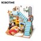 Robotime DIY Assembly Model Wooden Miniature Dollhouse - DG141 Joy's Peninsula Living Room